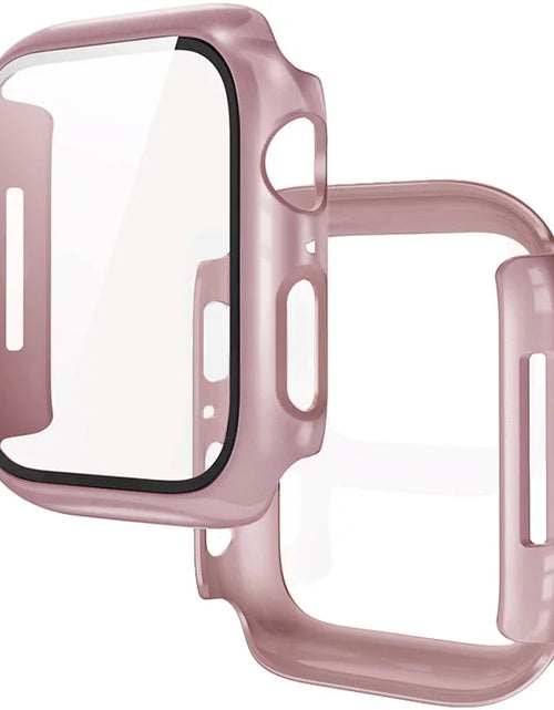 Load image into Gallery viewer, Tempered Glass+Cover for Apple Watch 11 10 9 8 7 46Mm 42Mm PC Bumper Screen Protector Case Iwatch Series 7 6 5 4 SE3 44 40 45Mm
