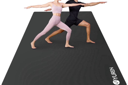 Large Yoga Mat 78"X51" 10Mm Thick NBR Foam Exercise Mat for Home Gym Pilates Floor Workouts, Black