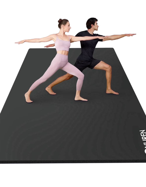 Load image into Gallery viewer, Large Yoga Mat 78"X51" 10Mm Thick NBR Foam Exercise Mat for Home Gym Pilates Floor Workouts, Black
