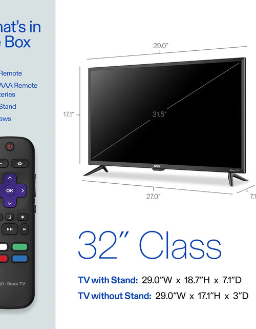 Load image into Gallery viewer, (Open Box) . 32” Class HD (720P) LED Roku Smart TV (100012589)
