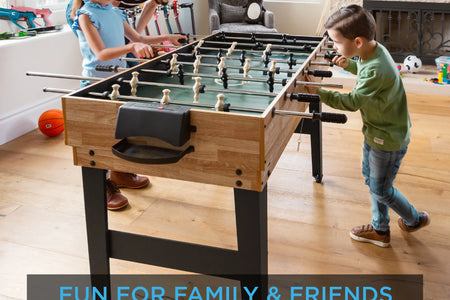 2X4Ft 10-In-1 Combo Game Table Set W/ Hockey, Foosball, Pool, Shuffleboard, Ping Pong - Natural