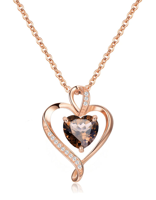 Load image into Gallery viewer, LAVUMO Heart Necklace for Women Sterling Silver 925 Jewelry Gift for Her
