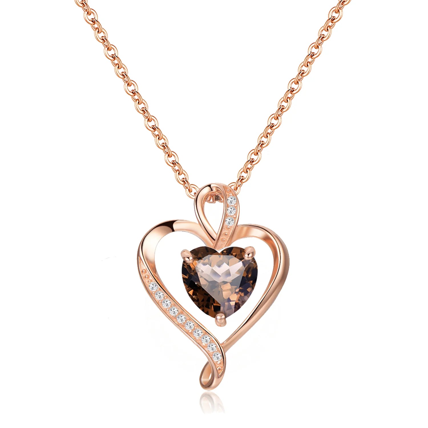 LAVUMO Heart Necklace for Women Sterling Silver 925 Jewelry Gift for Her