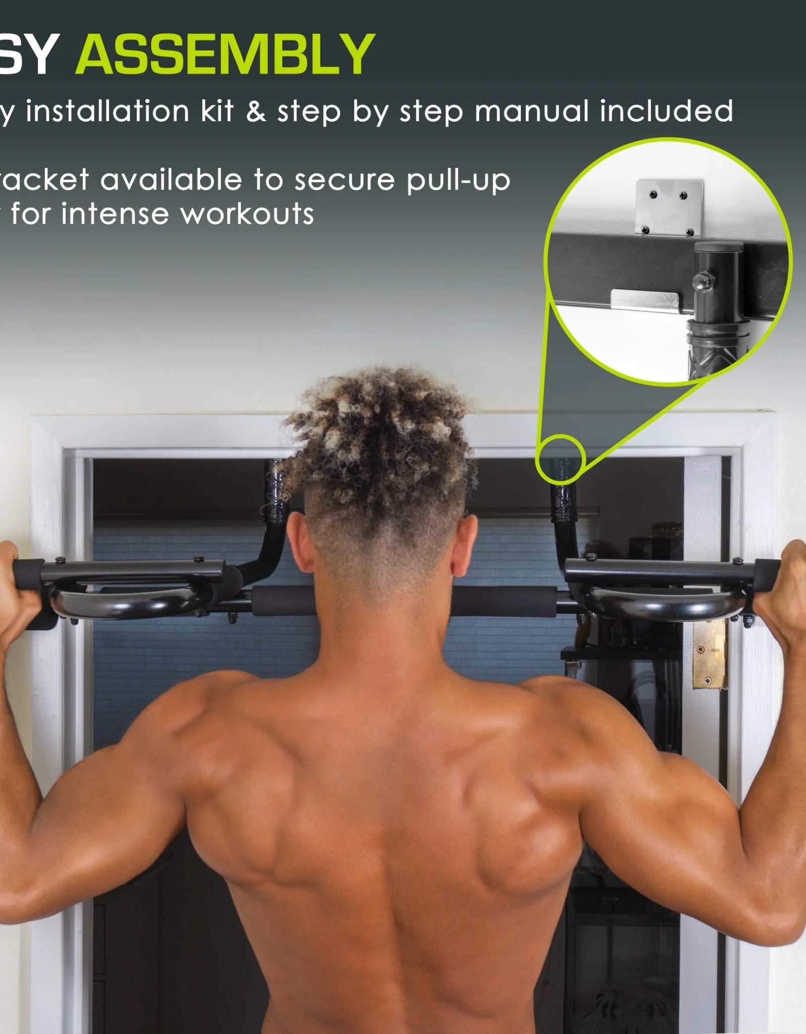 Multi-Grip Chin-Up/Pull-Up Bar, Heavy Duty Doorway Trainer