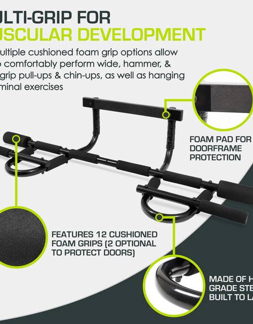 Load image into Gallery viewer, Multi-Grip Chin-Up/Pull-Up Bar, Heavy Duty Doorway Trainer
