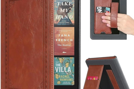 Kindle Paperwhite Case with Stand - Premium PU Leather Cover with Auto Sleep/Wake, Card Slot, and Hand Strap - Compatible with Kindle Paperwhite 11Th Gen 6.8" and Signature Edition 2021