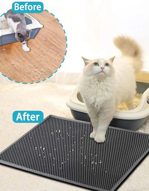 Load image into Gallery viewer, Cat Litter Trapping Mat, Waterproof Honeycomb Sifting Extra Easy Clean
