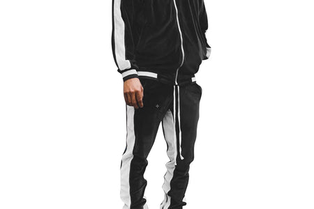 Velour Tracksuit Mens,2023 Men'S Velour Tracksuit 2 Pieces Winter Warm Full Zip up Jacket Sweatpants Fitness Sportswear Sweatsuit Jogger Sets