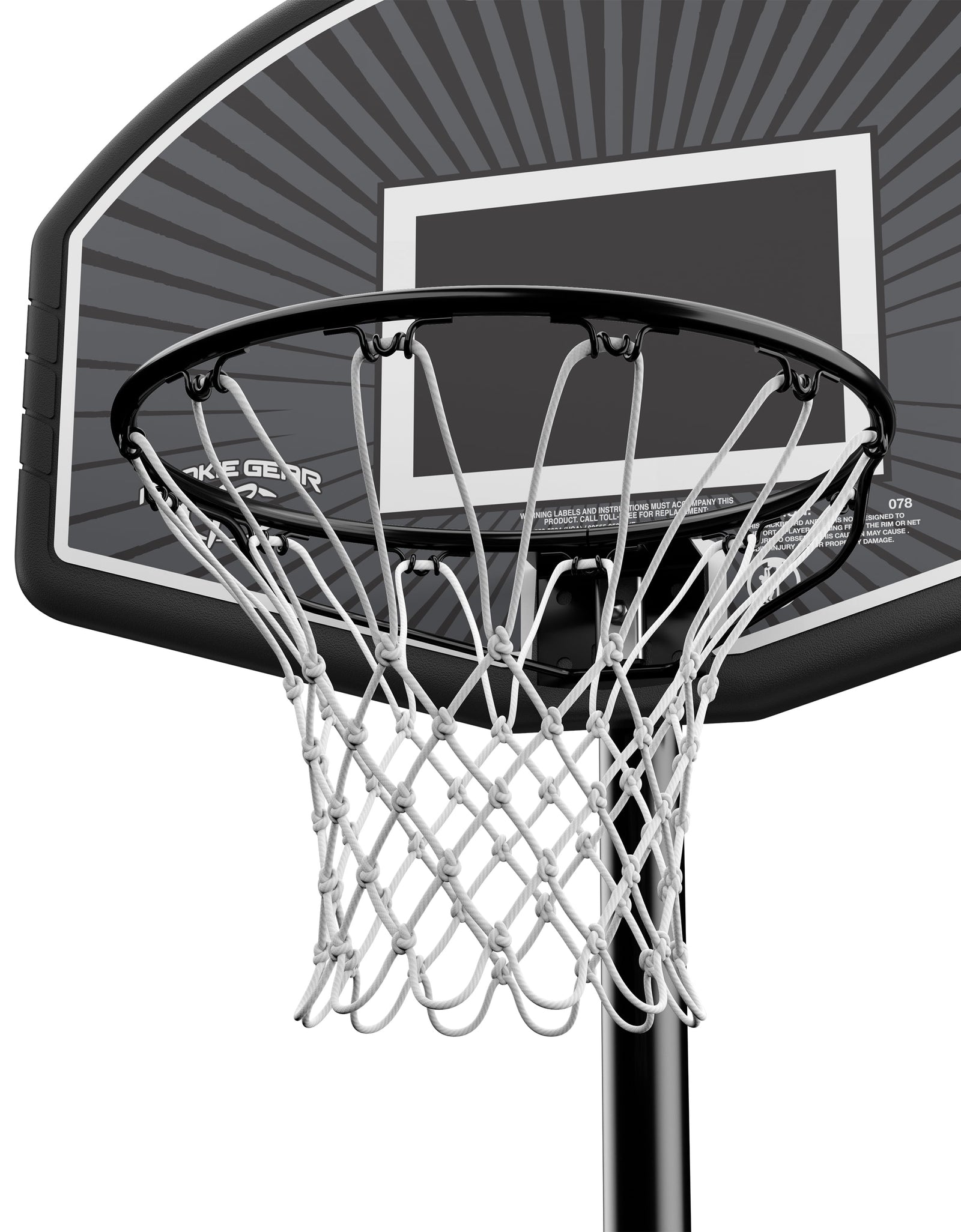 32-Inch Portable Basketball Hoop with Eco-Composite Backboard & Telescoping Height Adjustment-Outdoor Play