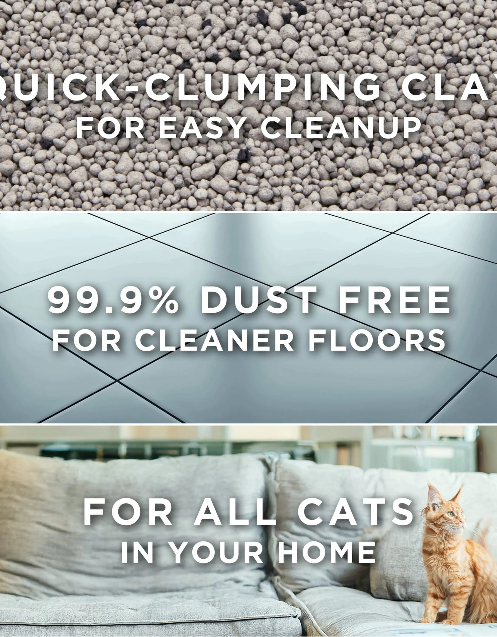 Purina  Free and Clean Clumping Cat Litter, Unscented, 20 Lb Jug