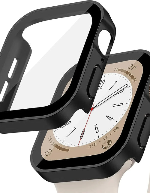 Load image into Gallery viewer, Tempered Glass+Cover for Apple Watch 11 10 9 8 7 46Mm 42Mm PC Bumper Screen Protector Case Iwatch Series 7 6 5 4 SE3 44 40 45Mm
