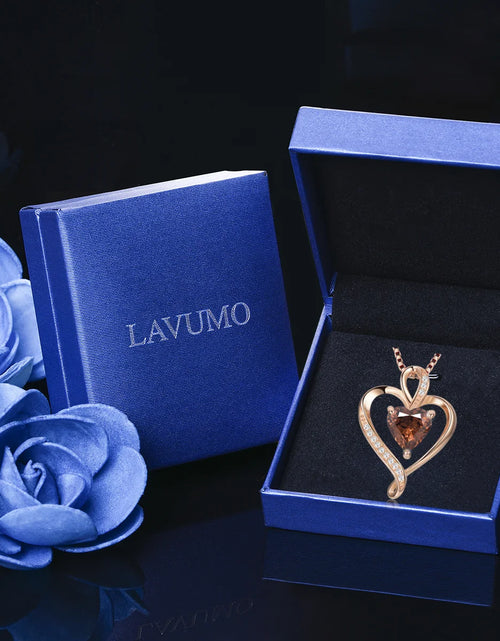 Load image into Gallery viewer, LAVUMO Heart Necklace for Women Sterling Silver 925 Jewelry Gift for Her
