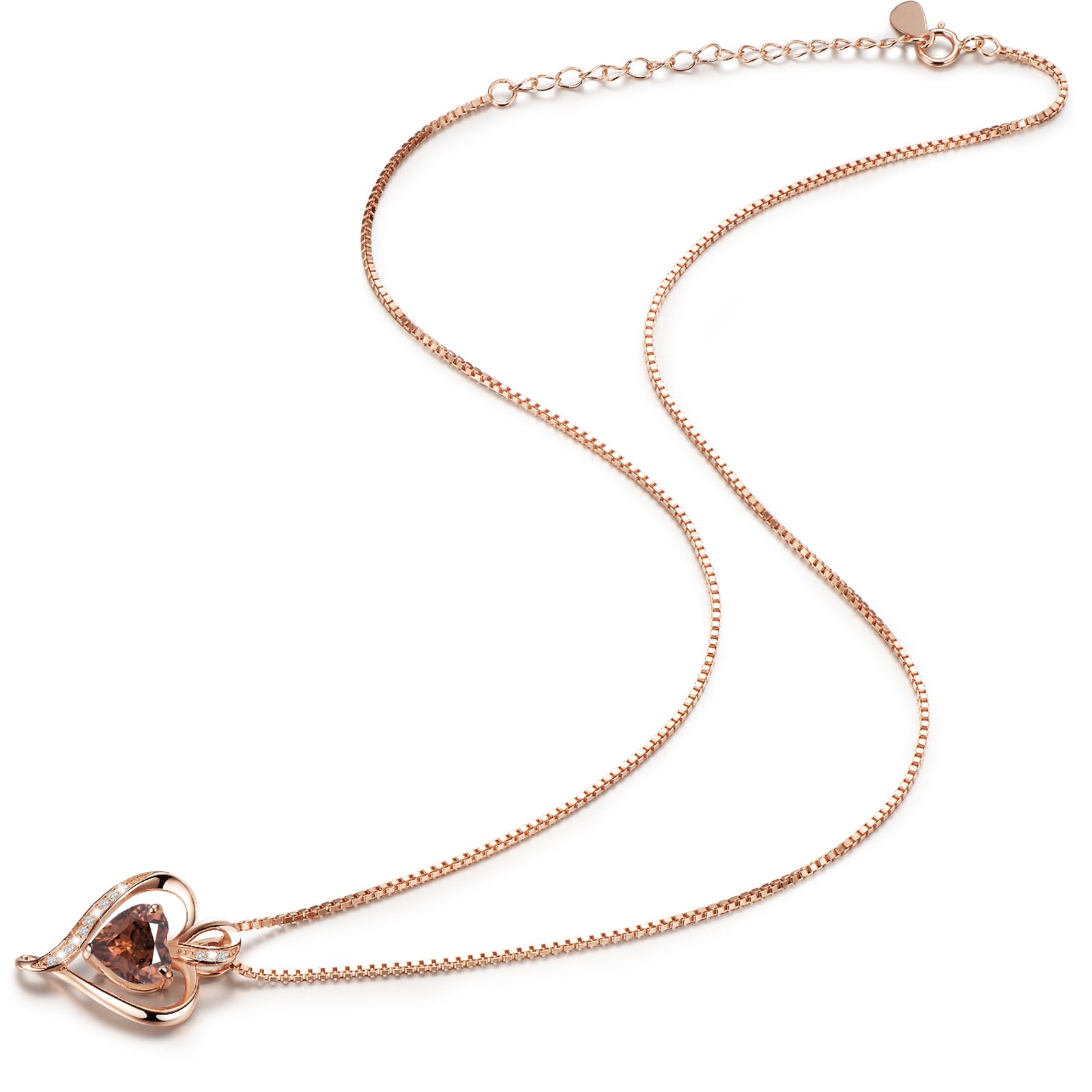 LAVUMO Heart Necklace for Women Sterling Silver 925 Jewelry Gift for Her