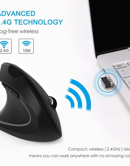 Load image into Gallery viewer, Ergonomic Vertical Mouse 2.4G Wireless Right Left Hand Computer Gaming Mice 6D USB Optical Mouse Gamer Mause for Laptop PC
