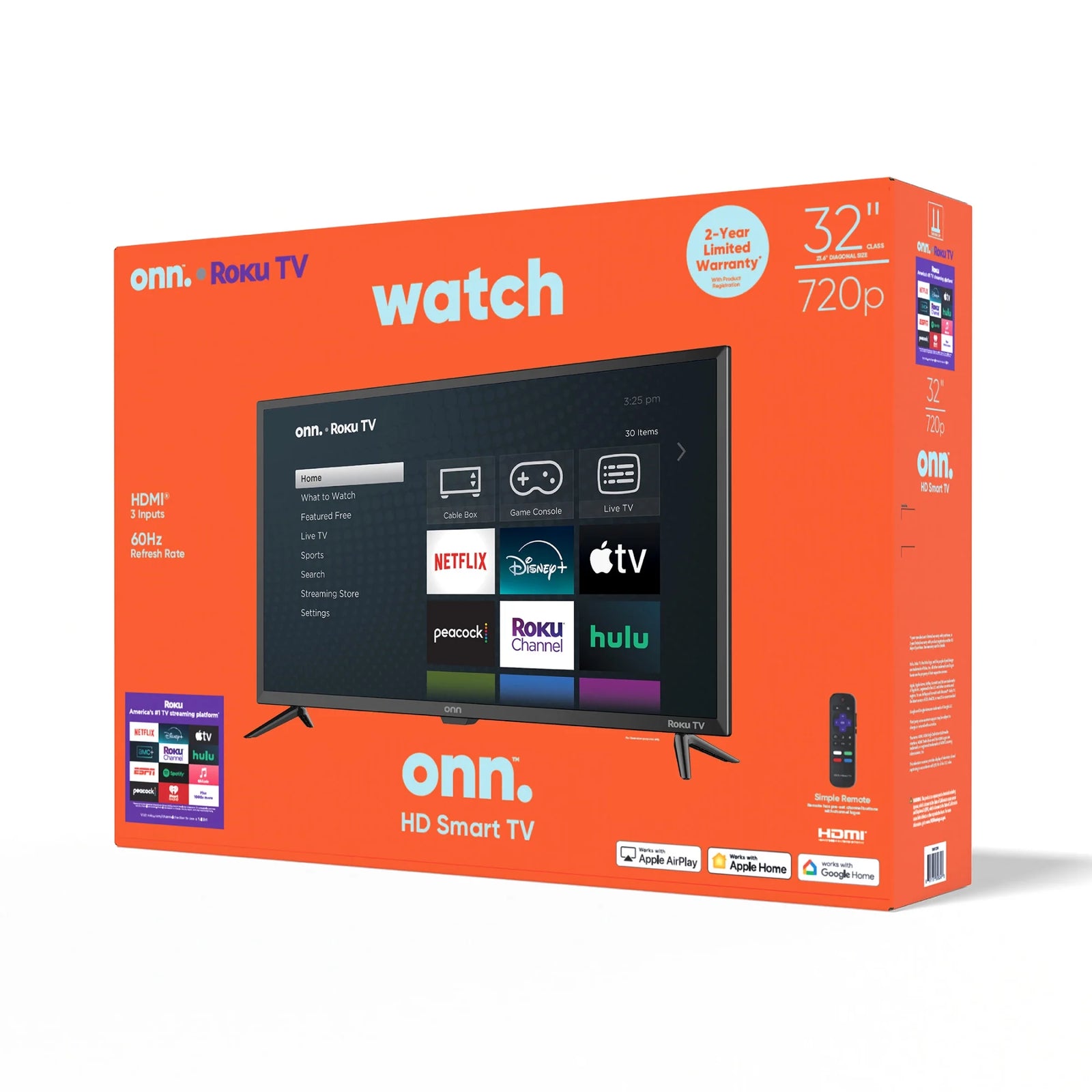 (Open Box) . 32” Class HD (720P) LED Roku Smart TV (100012589)