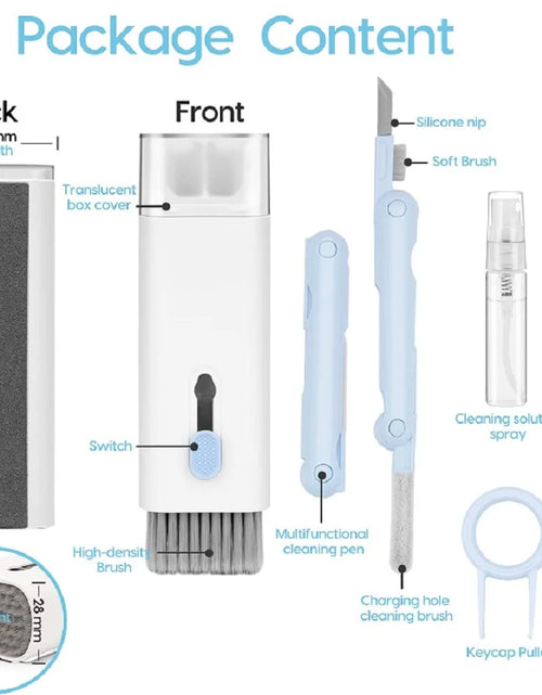 Load image into Gallery viewer, 7-In-1 Multi-Device Cleaning Kit – Versatile Dust Brush for Keyboards, Screens &amp; Earphones for Computers, Tablets &amp; Bluetooth Devices
