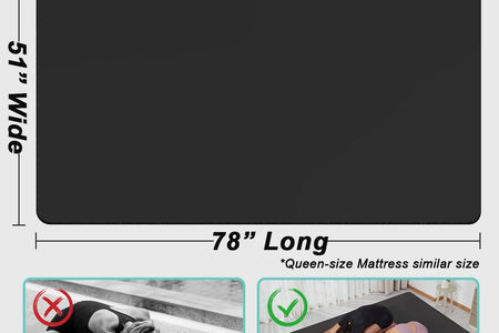 Large Yoga Mat 78"X51" 10Mm Thick NBR Foam Exercise Mat for Home Gym Pilates Floor Workouts, Black
