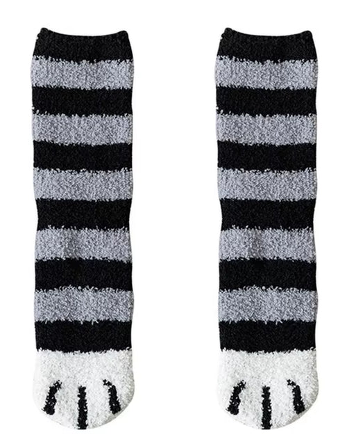 Load image into Gallery viewer, Plush Winter Funny Cute Style Animal Cat Paw Cartoon Pattern Women Cotton Socks Super Soft for Female House Sleeping Floor Sox
