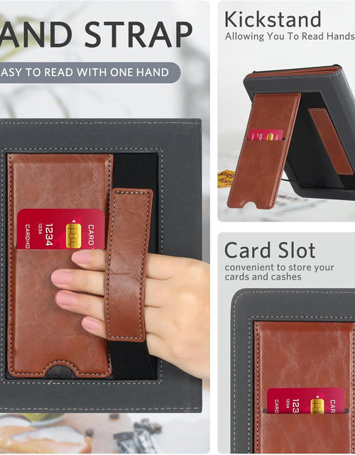 Load image into Gallery viewer, Kindle Paperwhite Case with Stand - Premium PU Leather Cover with Auto Sleep/Wake, Card Slot, and Hand Strap - Compatible with Kindle Paperwhite 11Th Gen 6.8" and Signature Edition 2021
