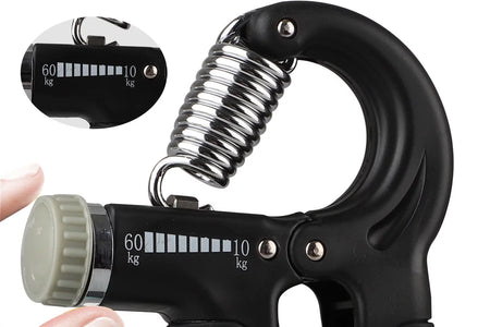 Fortalecedor De Agarre De Mano, Ejercitador De Mano  Con Resistencia Ajustable De 22-132Lbs Para Tren De Antebrazo Y Dedo, Negro