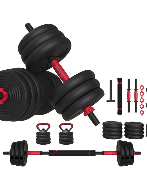 Load image into Gallery viewer, Smartbell Gym, 60 Lbs. 4-In-1 Adjustable Interchangeable Dumbbell, Barbell, and Kettlebell Weight Set, Black
