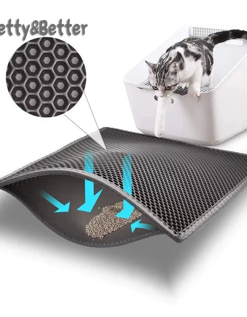 Load image into Gallery viewer, Cat Litter Trapping Mat, Waterproof Honeycomb Sifting Extra Easy Clean
