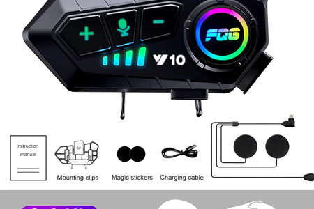Bluetooth 5.3 Helmet Headset Wireless Hands-Free Call Phone Kit Motorcycle Waterproof Earphone MP3 Music Player Speaker for Moto