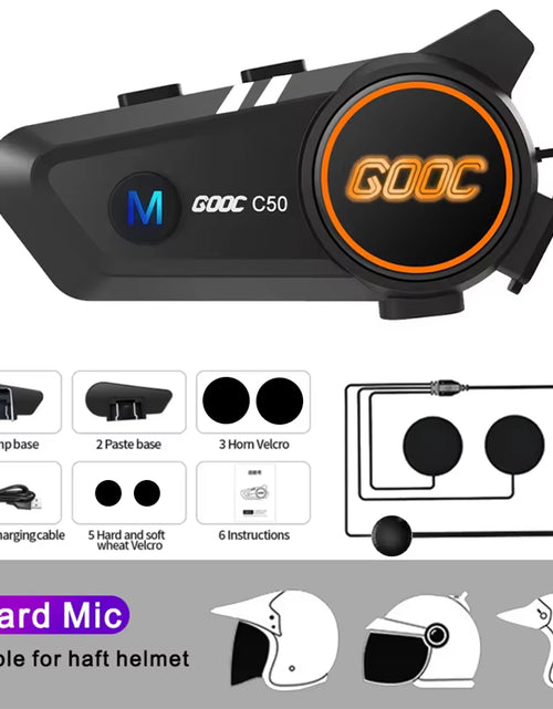 Load image into Gallery viewer, Bluetooth 5.3 Helmet Headset Wireless Hands-Free Call Phone Kit Motorcycle Waterproof Earphone MP3 Music Player Speaker for Moto
