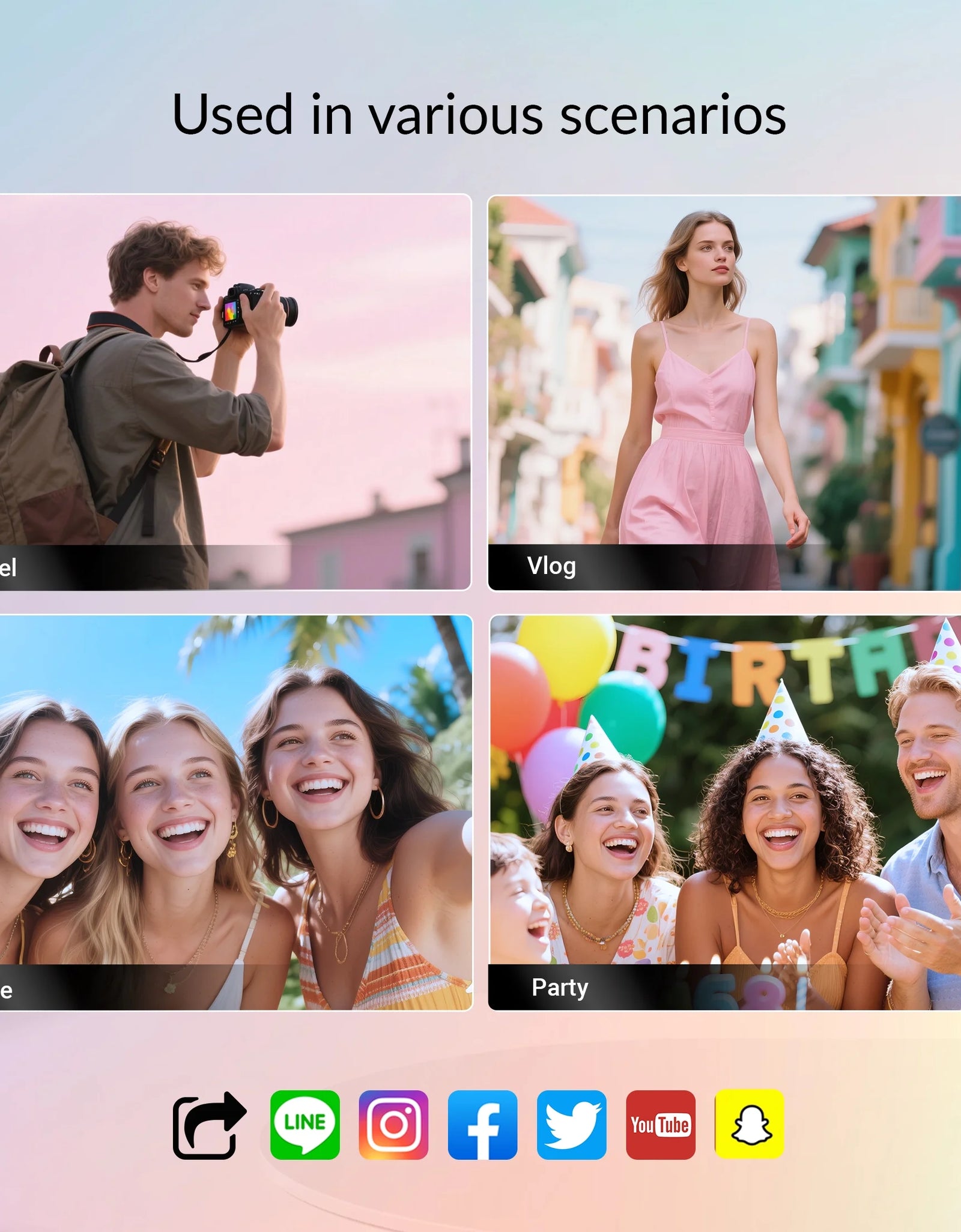 Digital Camera for Photography,4K 64MP Video Camera with 16X Digital Zoom and 32GB SD Card Black