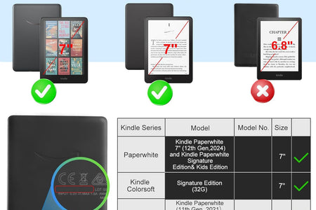 Kindle Paperwhite Case with Stand - Premium PU Leather Cover with Auto Sleep/Wake, Card Slot, and Hand Strap - Compatible with Kindle Paperwhite 11Th Gen 6.8" and Signature Edition 2021