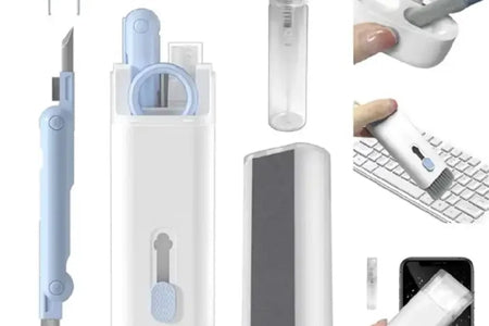7-In-1 Multi-Device Cleaning Kit – Versatile Dust Brush for Keyboards, Screens & Earphones for Computers, Tablets & Bluetooth Devices