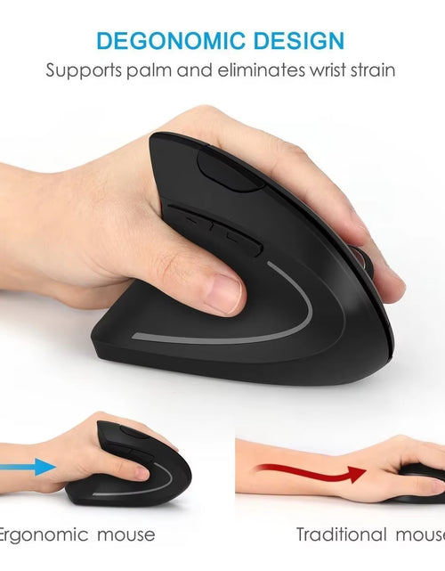 Load image into Gallery viewer, Ergonomic Vertical Mouse 2.4G Wireless Right Left Hand Computer Gaming Mice 6D USB Optical Mouse Gamer Mause for Laptop PC

