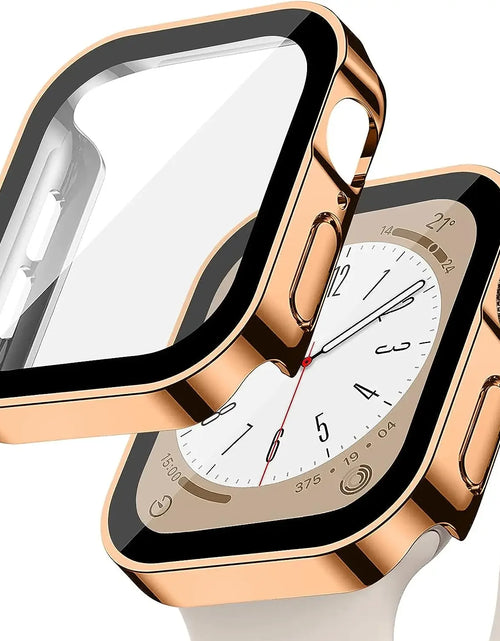 Load image into Gallery viewer, Tempered Glass+Cover for Apple Watch 11 10 9 8 7 46Mm 42Mm PC Bumper Screen Protector Case Iwatch Series 7 6 5 4 SE3 44 40 45Mm
