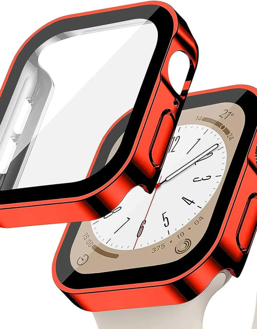Load image into Gallery viewer, Tempered Glass+Cover for Apple Watch 11 10 9 8 7 46Mm 42Mm PC Bumper Screen Protector Case Iwatch Series 7 6 5 4 SE3 44 40 45Mm
