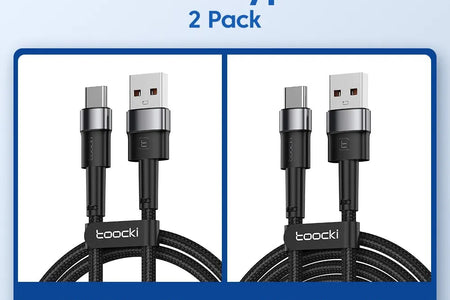 2PCS 3A USB Type C Cable for Realme Xiaomi Samsung Fast Charging Wire USB C Charger Data Cord for Ipad Samsung Poco 1M 2M