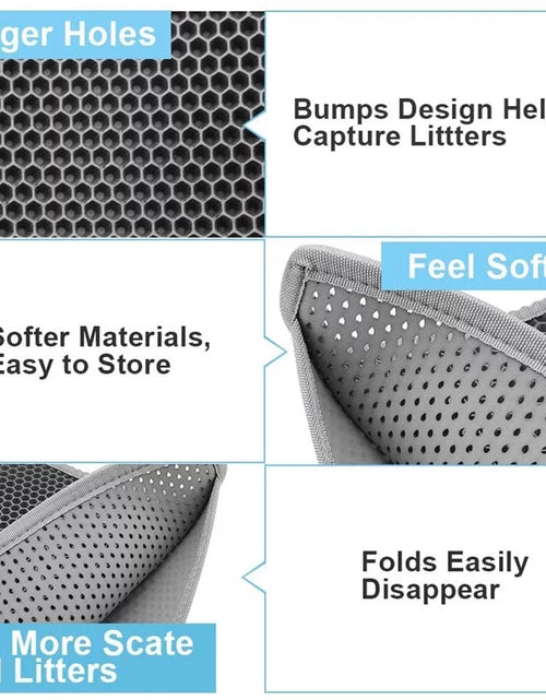 Load image into Gallery viewer, Cat Litter Trapping Mat, Waterproof Honeycomb Sifting Extra Easy Clean
