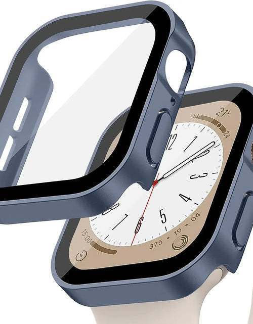 Load image into Gallery viewer, Tempered Glass+Cover for Apple Watch 11 10 9 8 7 46Mm 42Mm PC Bumper Screen Protector Case Iwatch Series 7 6 5 4 SE3 44 40 45Mm
