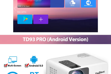 Full HD Projector 1080P 2K 4K Video LED 3D Portable Projector Td93Pro Mini Wifi Android Home Theater TD93 Pro Beamer