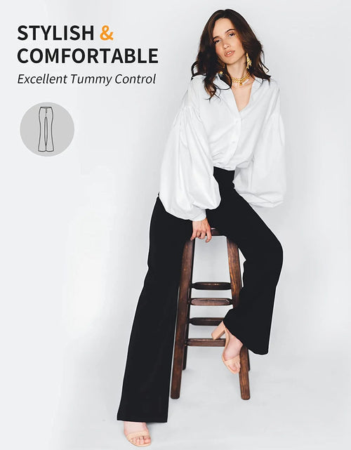 Load image into Gallery viewer, Flare Leggings for Women, Bootcut Yoga Pants with Pockets, Tummy Control Workout Pants Non-See-Through

