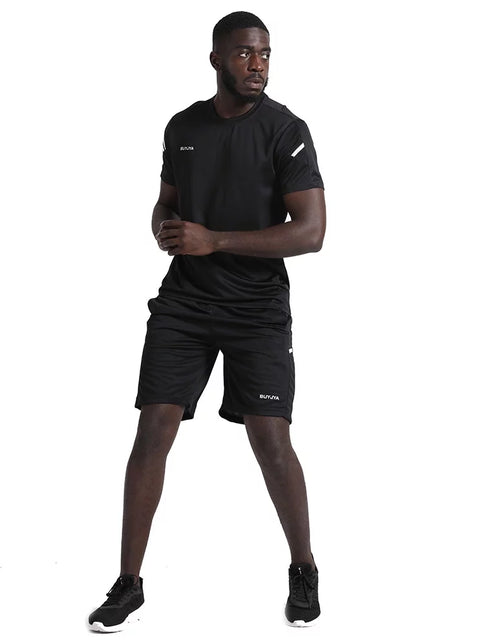 Load image into Gallery viewer, 3Pack Men'S Workout Set Gym Clothes Active Shorts Shirt Set for Running Basketball Football and Daily Life,Size S-3XL
