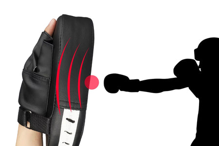 2Pcs Boxing Mitts,  MMA Punching Boxing Training Hand Pads PU Leather Punching Kicking Palm Pads Training Boxing Target Pad, Ideal for Karate, Muay Thai Kick, Sparring