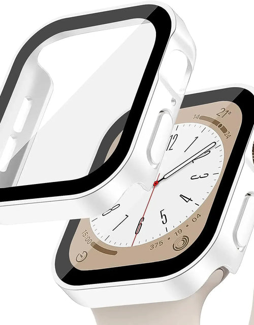 Load image into Gallery viewer, Tempered Glass+Cover for Apple Watch 11 10 9 8 7 46Mm 42Mm PC Bumper Screen Protector Case Iwatch Series 7 6 5 4 SE3 44 40 45Mm
